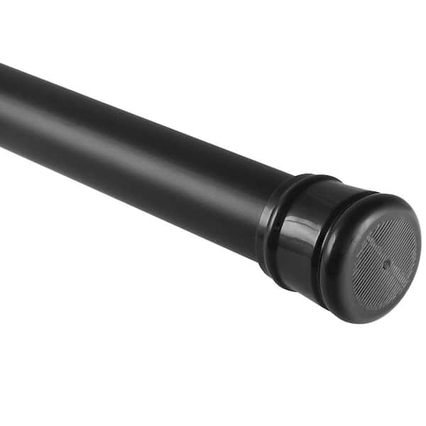 Design House 36 in. to 63 in. Steel Tension Straight Shower Rod in Matte Black