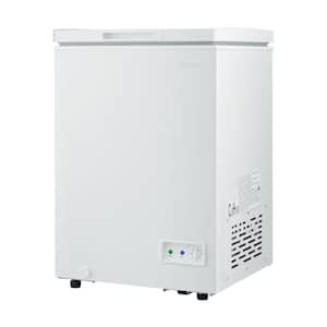 3.5 cu. ft. Manual Defrost Type Chest Freezer in White with Removable Storage Basket Deep Freezer