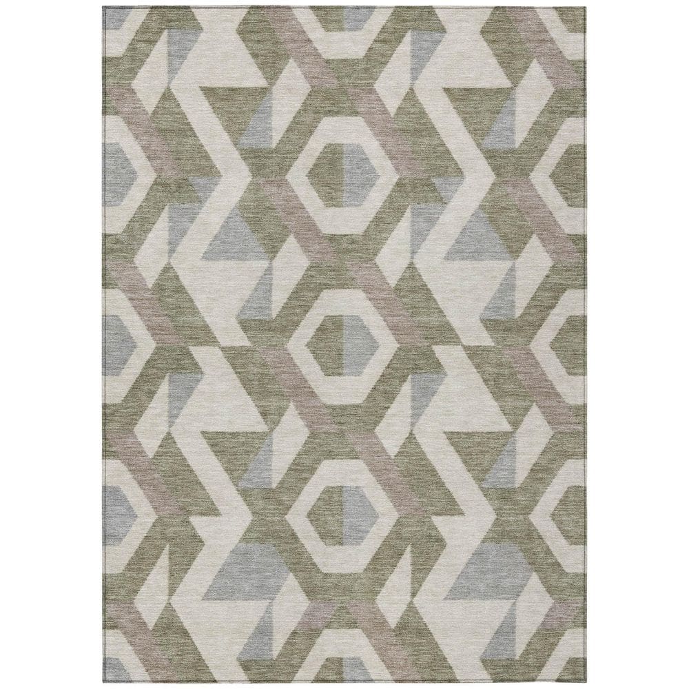 Chantille Machine Washable Indoor/Outdoor Abstract ACN2962 Linen 5 ft. x 7 ft. 6 in. Area Rug price history on PriceWatchPro