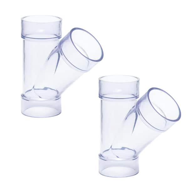 2-1/2 in. ID Y Fitting for 2-1/2 in. OD Dust Collection Pipes, Adapters and Fittings, Dust Collection Fittings (2-Pack)