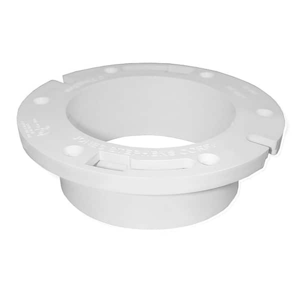 JONES STEPHENS 7 in. O.D. Plumbfit PVC Water Closet (Toilet) Flange Less Knockout, Fits Over 4 in. Schedule 40 DWV Pipe
