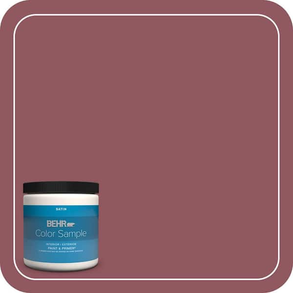 BEHR PREMIUM PLUS 8 oz. #PMD-33 Fragrant Cherry Satin Enamel Interior/Exterior Paint & Primer Color Sample