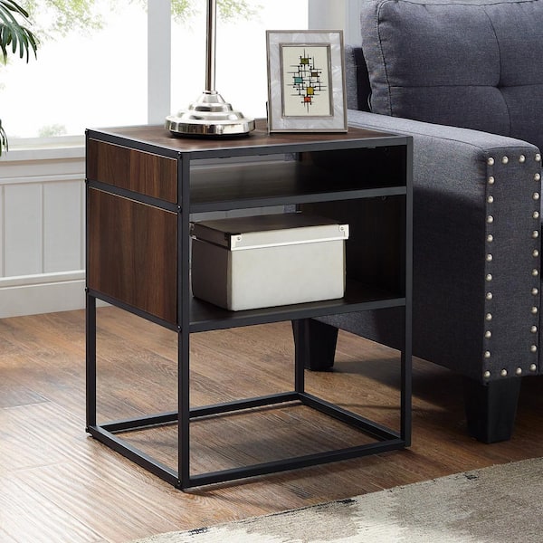 Real Living Woodgrain & Metal Single Drawer Desk