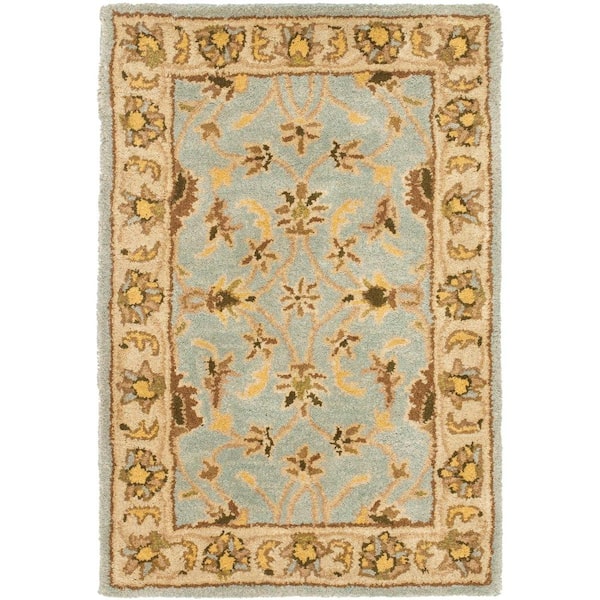 SAFAVIEH Heritage Light Blue/Beige 4 ft. x 6 ft. Border Area Rug