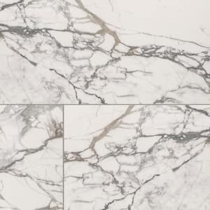 Carrara Marmi 24 in. x 48 in. Polished Porcelain Floor and Wall Tile (16 sq. ft./Case)