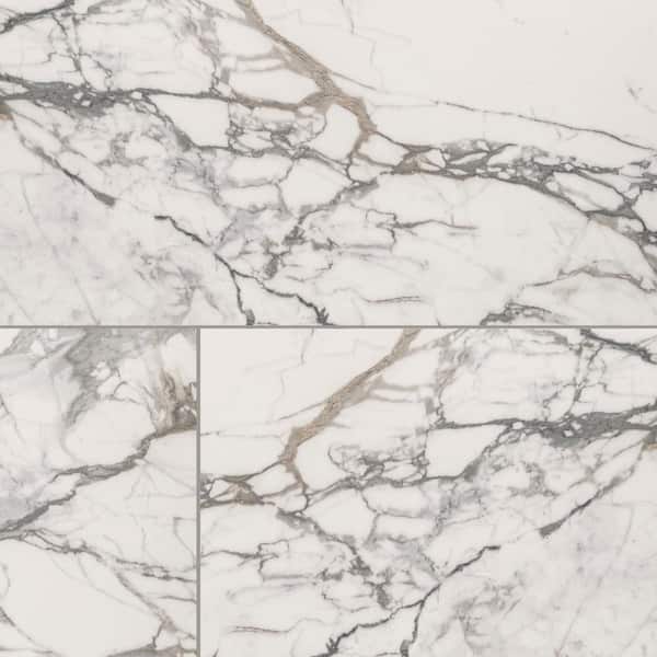 MSI Carrara Marmi 24 in. x 48 in. Polished Porcelain Marble Look Floor and Wall Tile (16 sq. ft. /Case)