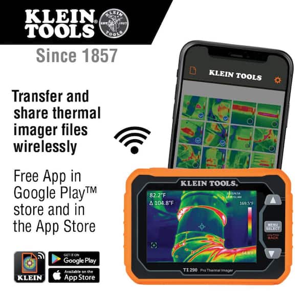 Rechargeable Pro Thermal Imaging Camera, 49,000 Pixels, Wi-Fi Data Transfer