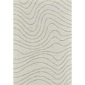 Casa 4'x6' (Exact Size: 3'11" x 5'7") Abstract Indoor Area Rug, Beige Cream, Modern