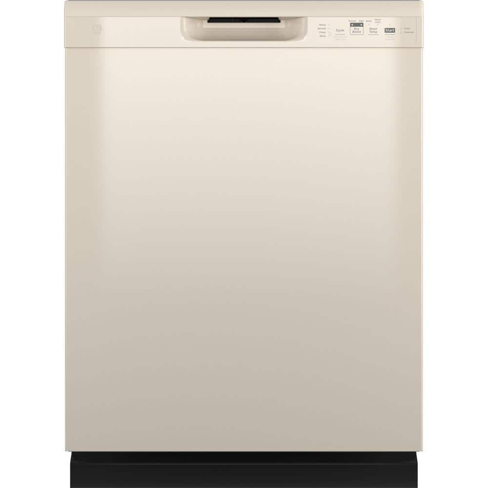 GE 24 in. Built-In Tall Tub Front Control Bisque Dishwasher with Sanitize, Dry Boost, 55 dBA