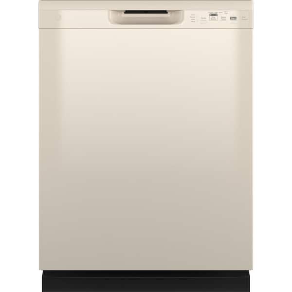 GE 24 in. Built-In Tall Tub Front Control Bisque Dishwasher with Sanitize, Dry Boost, 55 dBA