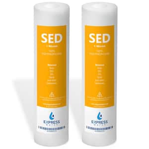 2 Pack Sediment Water Filter Replacement - 1 Micron - Under Sink and Reverse Osmosis System Filters