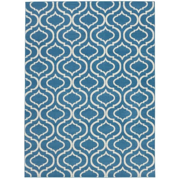 HomeRoots Gray 5 ft. x 7 ft. Moroccan Power Loom Area Rug