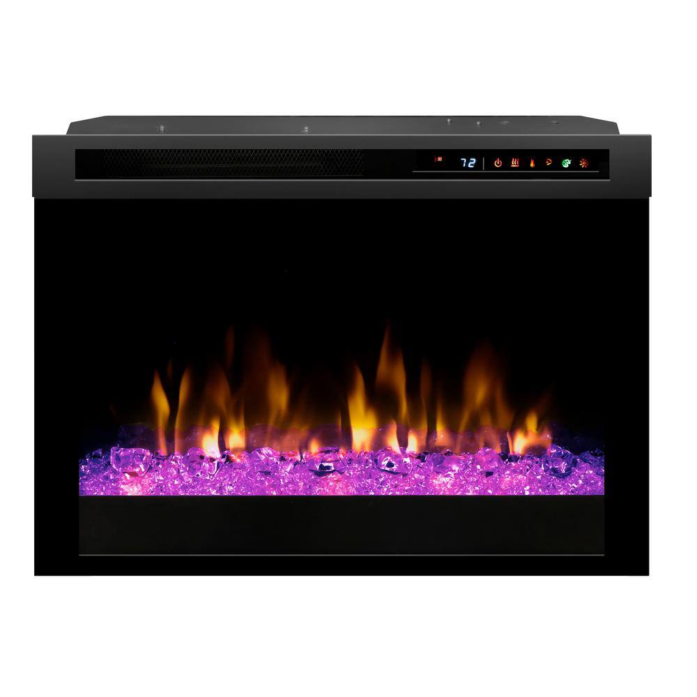 26'' Black Electric Firebox with Acrylic Ember Bed