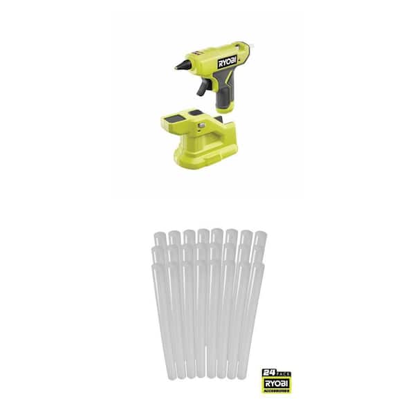 ONE+ 18V Cordless Compact Glue Gun (Tool Only) and Mini Size Glue Sticks (24-Count) Combo