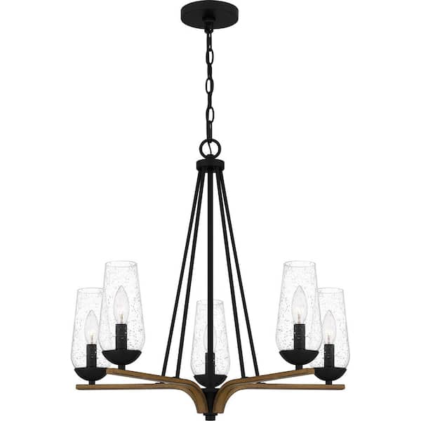Quoizel Rochester 5 Light Matte Black Chandelier