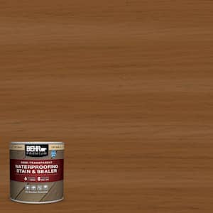 8 oz. #ST-115 Antique Brass Semi-Transparent Waterproofing Exterior Wood Stain and Sealer Sample