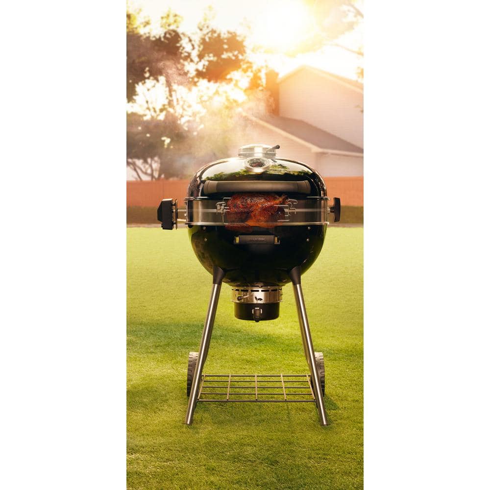 Heavy Duty Stainless Steel Rotisserie Kit for Charcoal Grills
