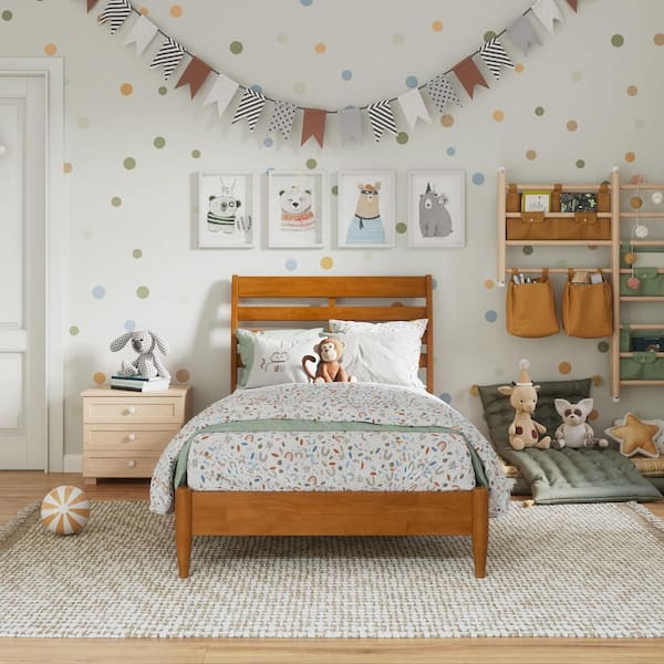 AFI Savannah Light Toffee Natural Bronze Solid Wood Frame Twin Low