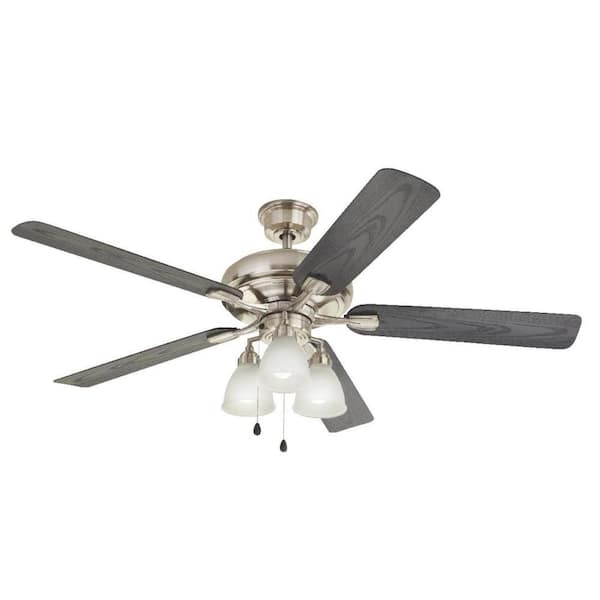 Home Decorators Collection Trentino II 60 in. Indoor/Outdoor Brushed Nickel Ceiling Fan with Light Kit