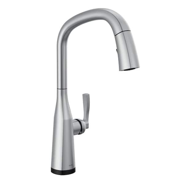 Delta Stryke Touch2O Single Handle Pull Down Sprayer Kitchen Faucet (Google Assistant, Alexa Compatible) in Stainless Steel