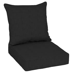 Oak Cliff 24 x 24 Sunbrella Canvas Black Deep Seating Outdoor Lounge Chair Cushion