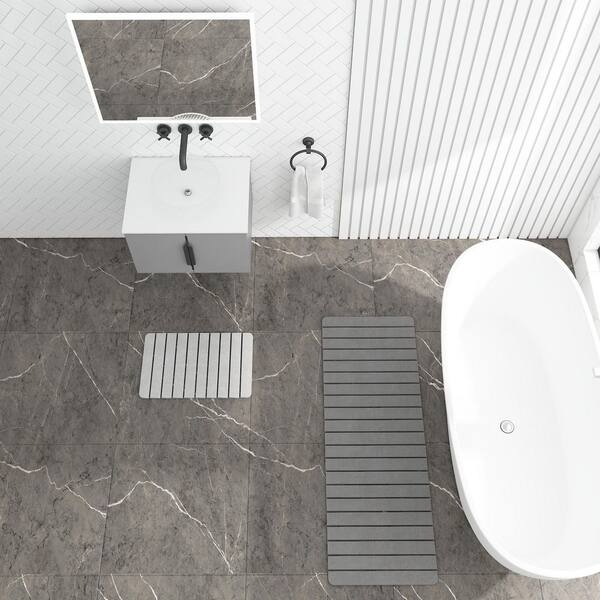 Della Premium Stone Bath Mat - Super Absorbent Diatomaceous