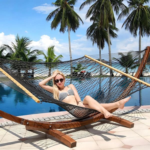 Lazy Daze Hammocks 130 x 60 in.Hand-Woven Cotton Rope Hammock