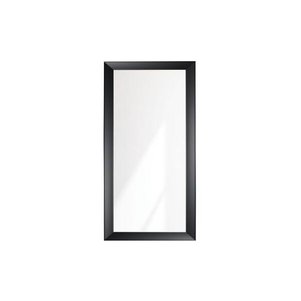 BrandtWorks 32 in. W x 60 in. H Modern Gallery Black Wall Mirror