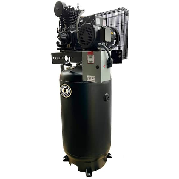 Industrial Gold 80 Gallon 7.5 HP 1 Phase Vertical Portable Reciprocating Air Compressor CI7521E80V