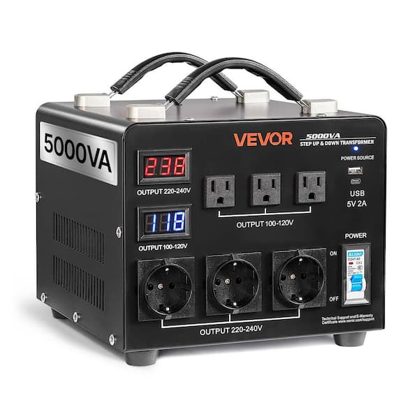 Voltage Auto Converter Transformer 5000VA 110 Volts to 220 Volts and 220 Volts to 110 Volts LCD Display