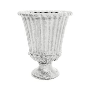 AquaPots Lite Legacy Stone Boston 22.5 in. W x 27 in. H Portico Marble Composite Self-Watering Urn