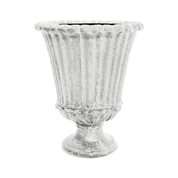 PROVEN WINNERS AquaPots Lite Legacy Stone Boston 22.5 in. W x 27 in. H Portico Marble Composite Self-Watering Urn
