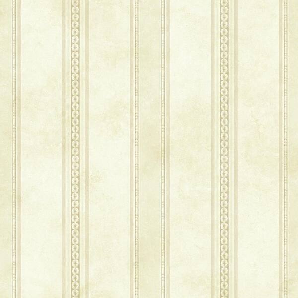 Brewster Tuscan Cream Stripe Wallpaper