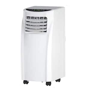 8,000 BTU Portable Air Conditioner Cools 220 Sq. Ft. with Dehumidifier, Fan and Wheels in White