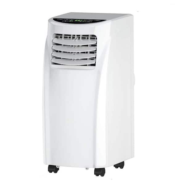 Gymax 8,000 BTU Portable Air Conditioner Cools 220 Sq. Ft. with Dehumidifier, Fan and Wheels in White