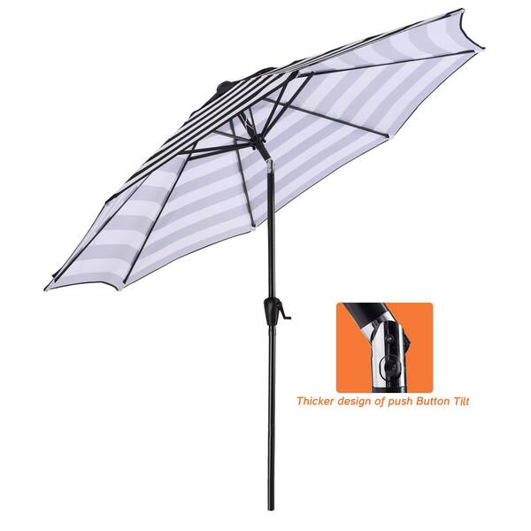 Siavonce 9 ft. Patio Umbrella Outdoor Table Umbrella with Button