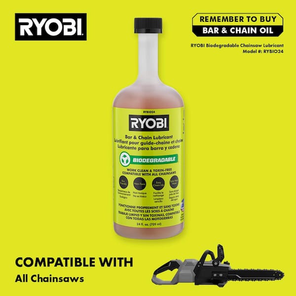 RYOBI 24 oz. Biodegradable Bar and Chain Oil