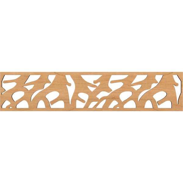 Ekena Millwork Manton Fretwork 0.375 in. D x 46.75 in. W x 10 in. L Maple Wood Panel Moulding