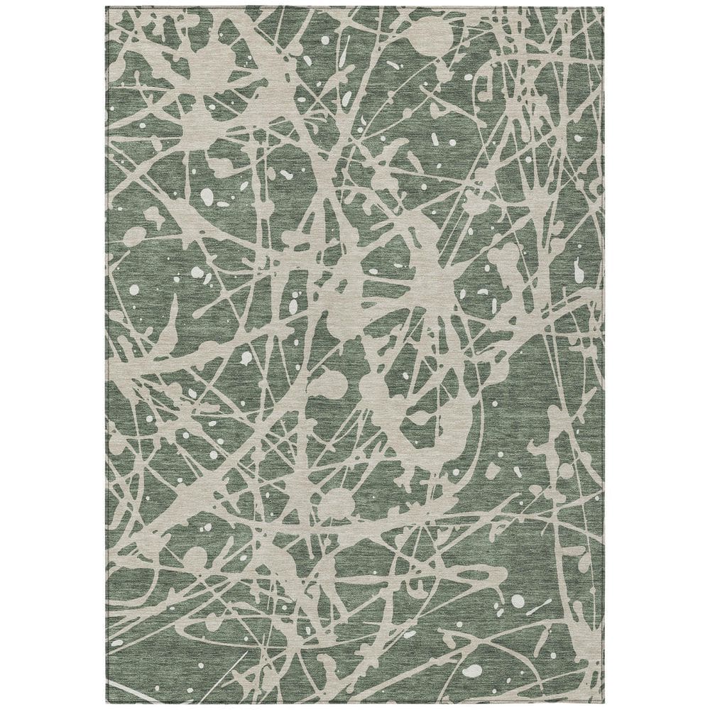 Chantille Machine Washable Indoor/Outdoor Abstract ACN2597 Basil 10 ft. x 14 ft. Area Rug price history on PriceWatchPro