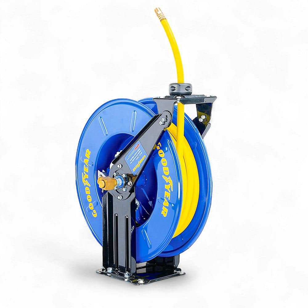 3/8 in. x 50 ft. Steel Dual Arm Pedestal Air Hose Reel SBR Rubber Hose price history on PriceWatchPro