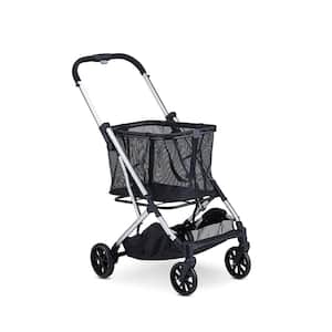 Boot Personal Compact Multi-Purpose Aluminum Frame Shopping Cart in Silver