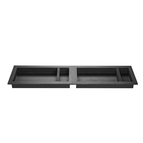 Recessed Wall Niche, 16 in. W x 32 in. H x 4 in. D Plastic Shower Niche with Shelf in Black, Modern Storage Organizer
