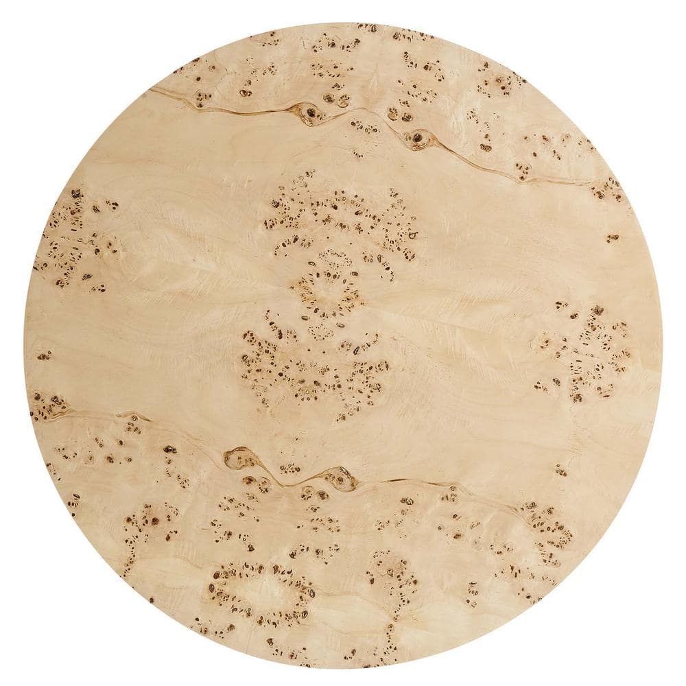 Cosmos 35" Round Natural Burl Wood Coffee Table