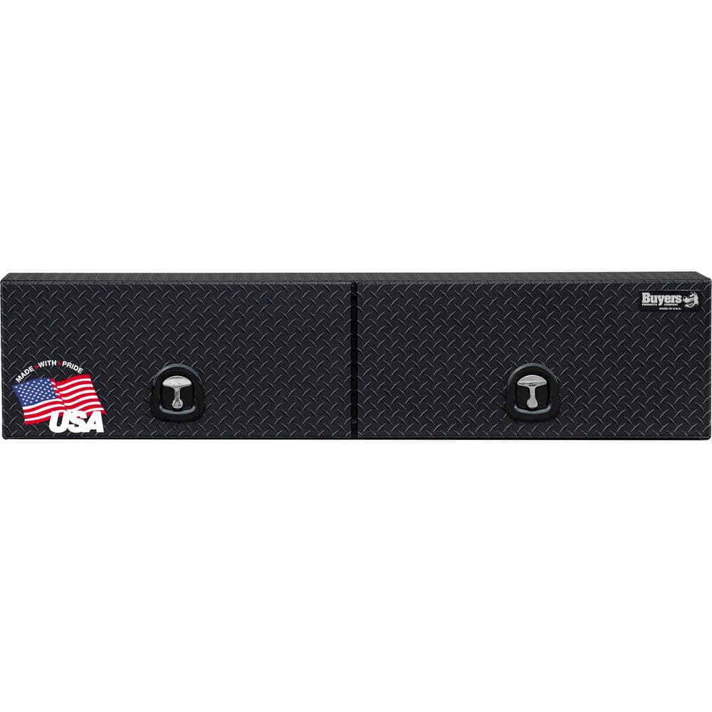 16 in. x 13 in. x 88 Matte Black Diamond Tread Aluminum Top Mount Truck Tool Box with Flip-Up Doors price history on PriceWatchPro