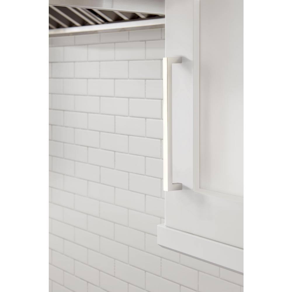 Polished Nickel Modern Cabinet Pull with Mounting Hardware