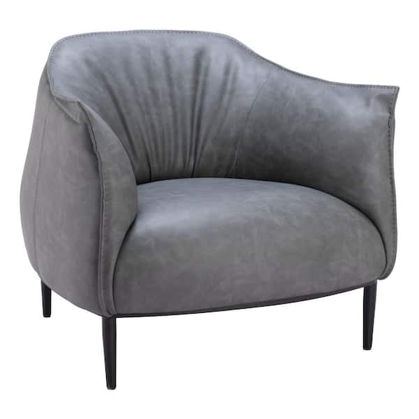 ZUO Julian Gray Accent Arm Chair
