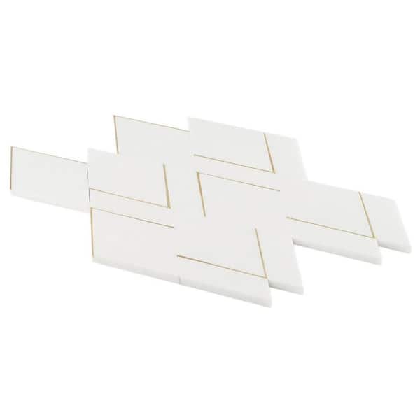 Ivy Hill Tile Mehko Thassos 11.81 in. x 14.96 in. Polished Ivy Hill Tile Mehko Thassos 11.81 in. x 14.96 in. Polished