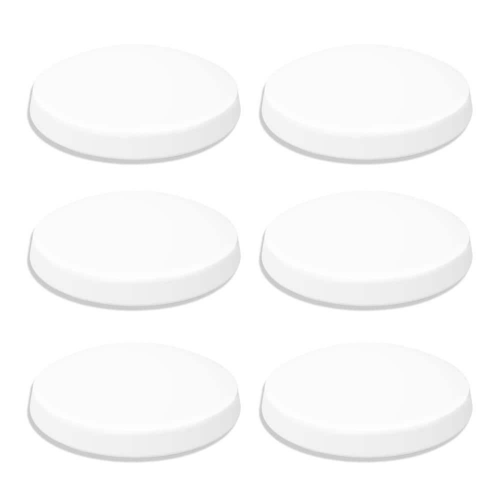11 in White Round LED Flush Mount With plastic Shade and No Bulbs Included 6 Pack price history on PriceWatchPro