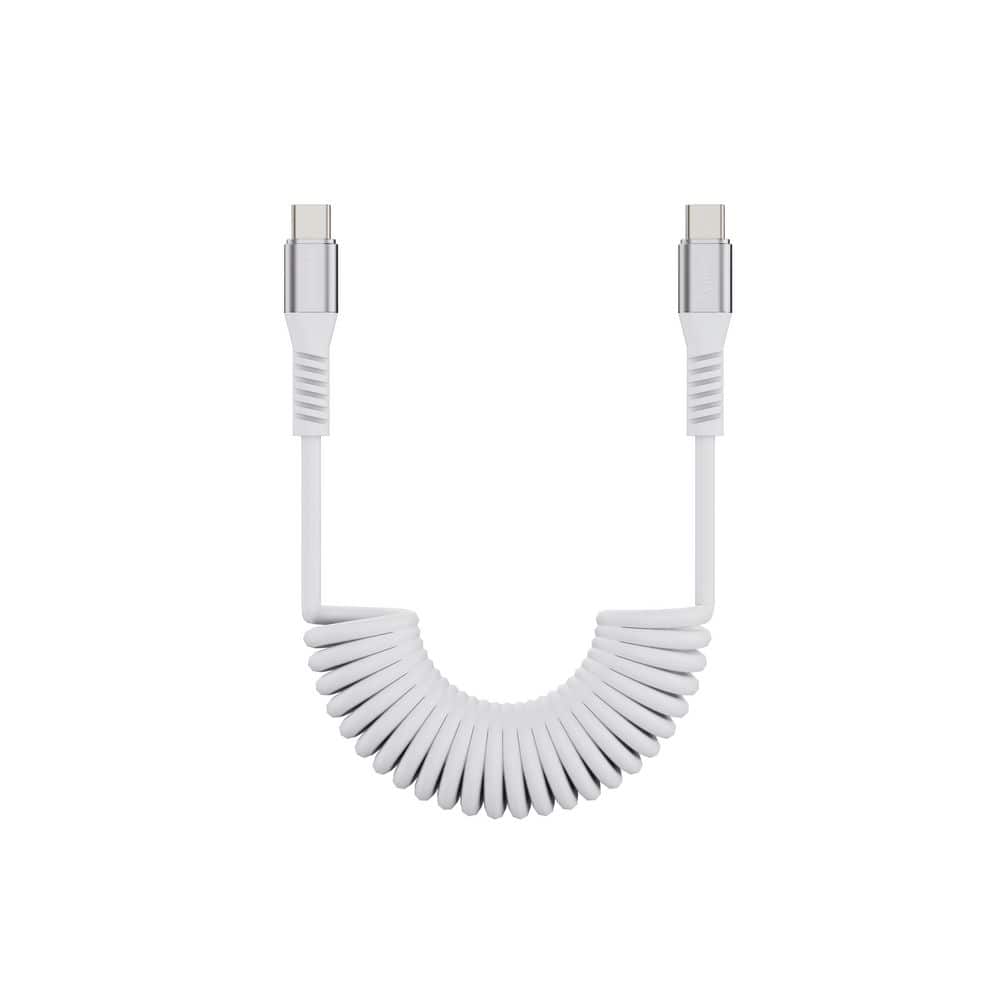 6 ft. Coiled USB-C to USB-C Cable, Fast Charging and High-Speed Data Transfer-White price history on PriceWatchPro
