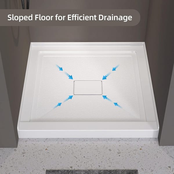 Zeafive Siba 36 in. L x 36 in. W Single Threshold Alcove Shower